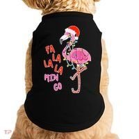 Fa La La La Min Go Flamingo Christmas Doggie Tank thumb 0