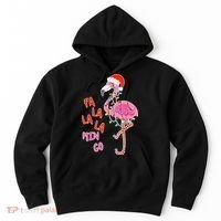 Fa La La La Min Go Flamingo Christmas Hoodie thumb 0