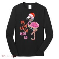 Fa La La La Min Go Flamingo Christmas Long Sleeve Shirt thumb 0