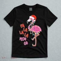 Fa La La La Min Go Flamingo Christmas T-Shirt thumb 5