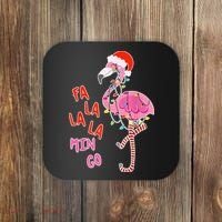 Fa La La La Min Go Flamingo Christmas Coaster thumb 0