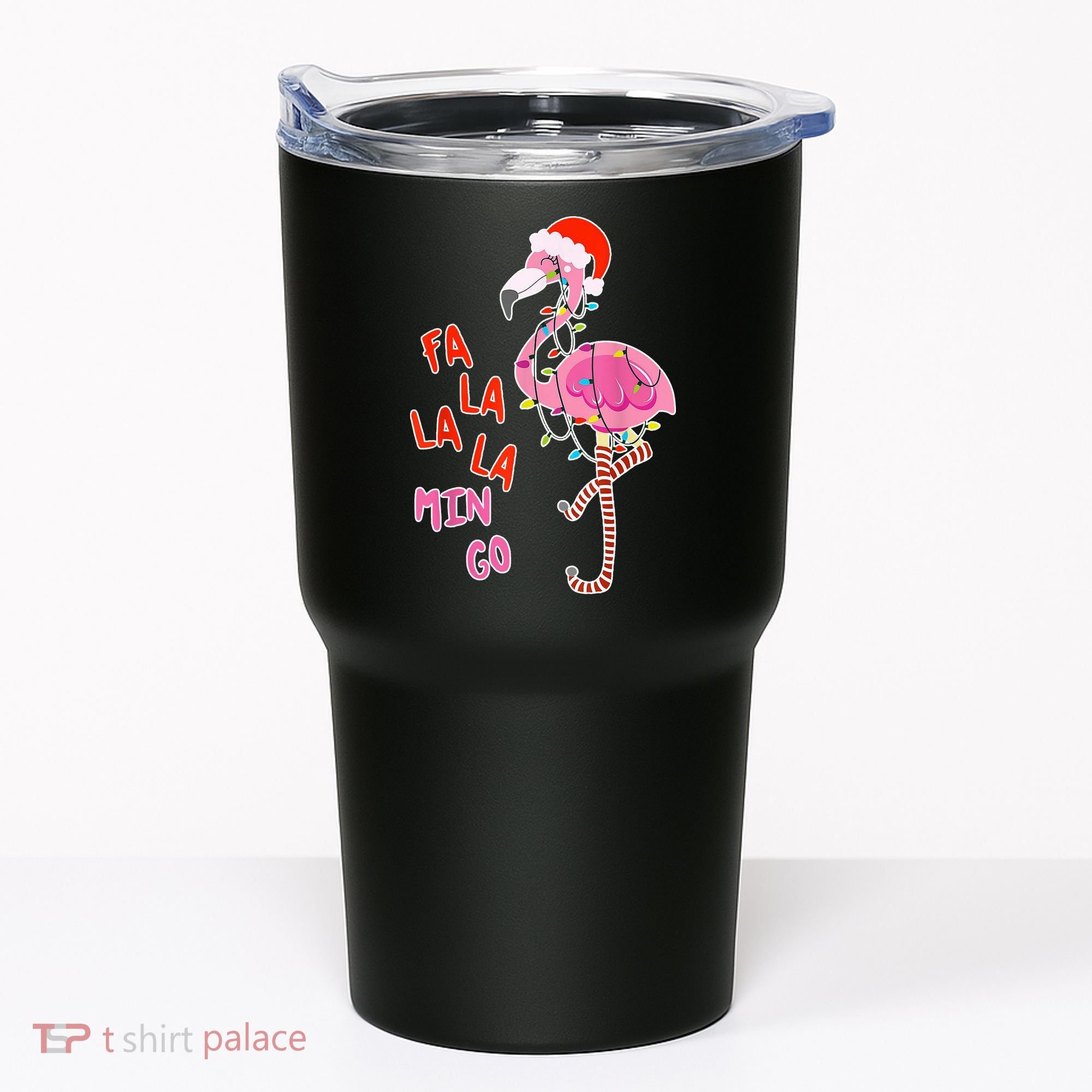 Fa La La La Min Go Flamingo Christmas Tumbler