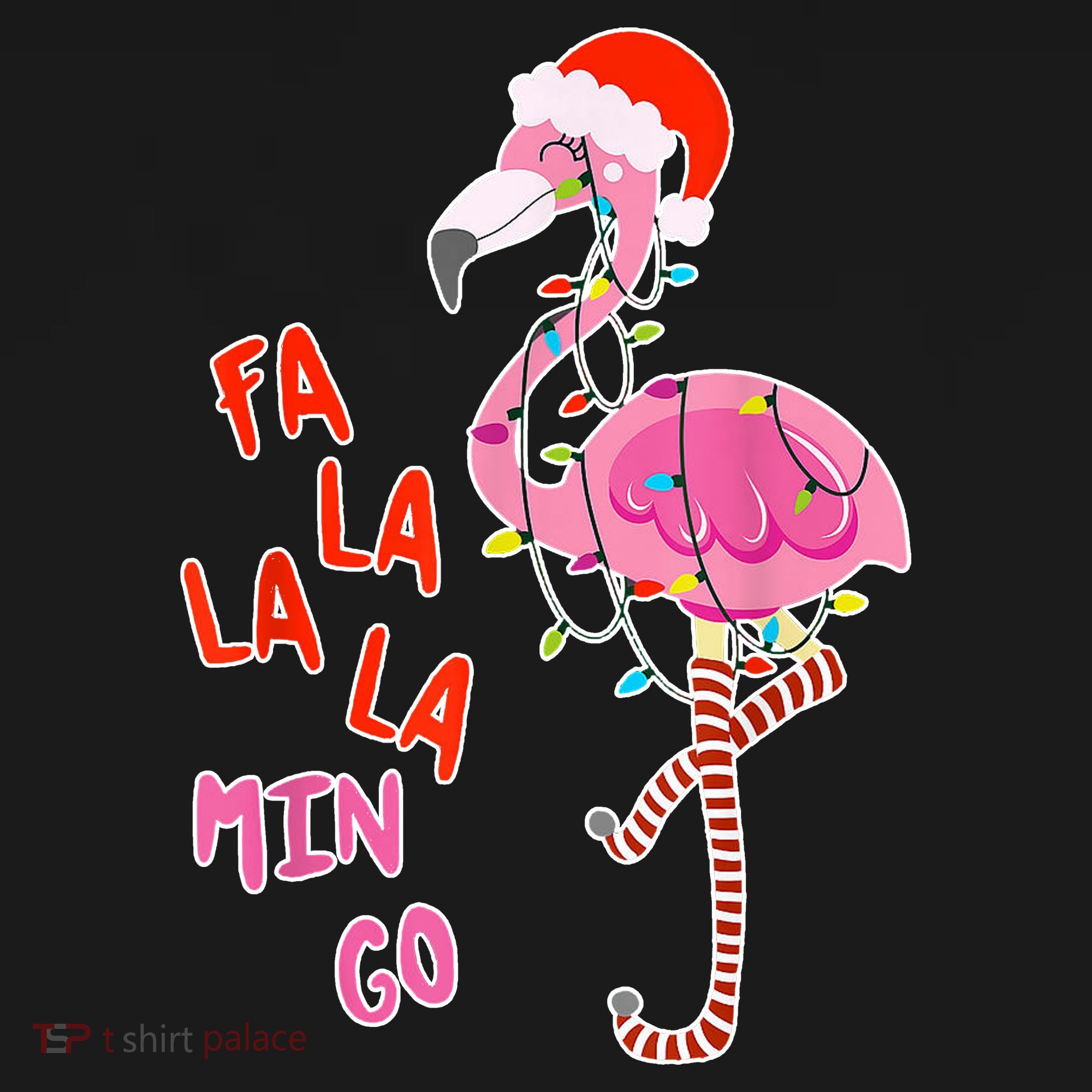 Fa La La La Min Go Flamingo Christmas Ornament