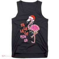 Fa La La La Min Go Flamingo Christmas Tank Top thumb 0