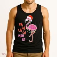 Fa La La La Min Go Flamingo Christmas Tank Top thumb 3