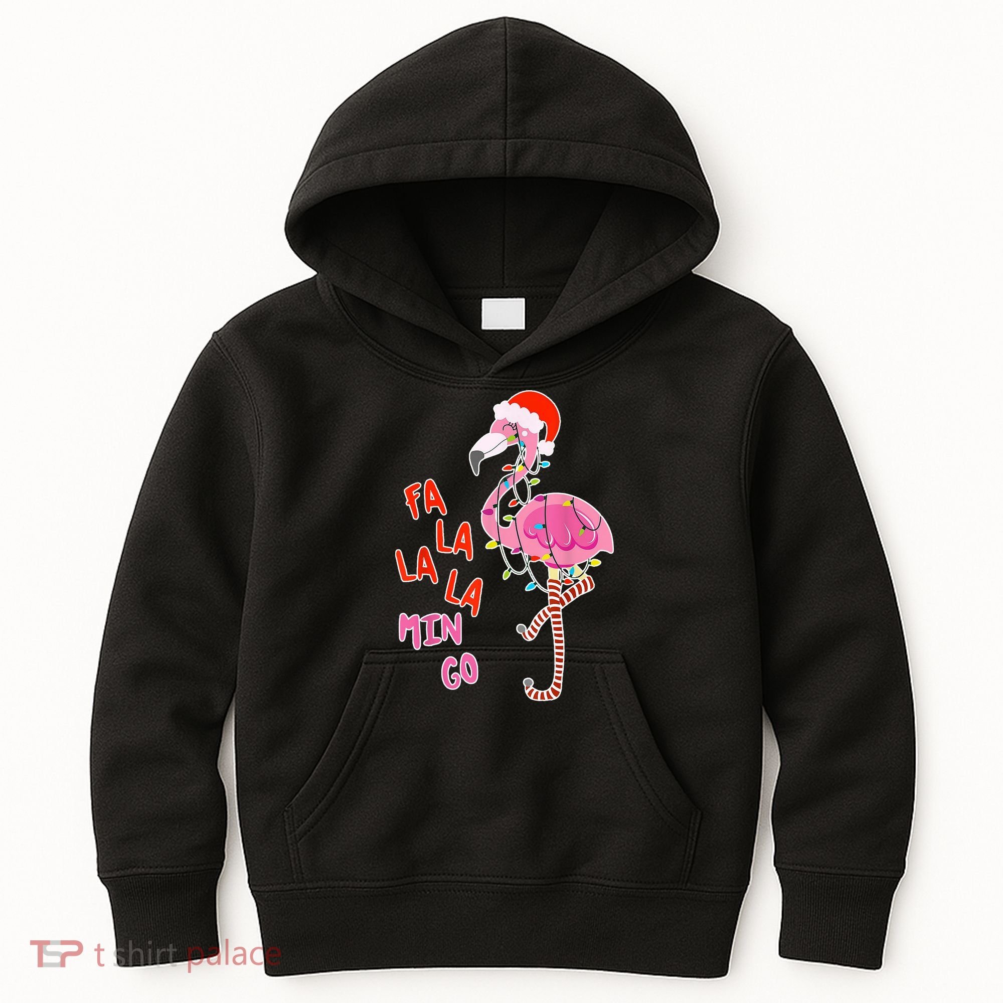 Fa La La La Min Go Flamingo Christmas Kids Hoodie