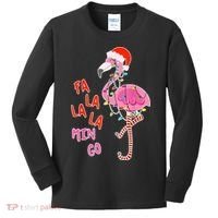 Fa La La La Min Go Flamingo Christmas Kids Long Sleeve Shirt thumb 0
