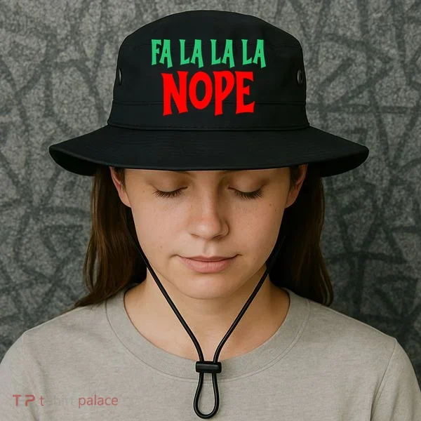 Fa La La La Nope Bucket Hat