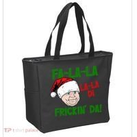 Fa La La La La Di Frickin Da Funny Christmas Tote Bag thumb 2