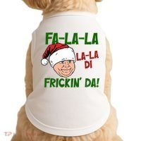 Fa La La La La Di Frickin Da Funny Christmas Doggie Tank thumb 0