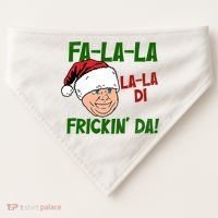 Fa La La La La Di Frickin Da Funny Christmas USA-Made Doggie Bandana thumb 0