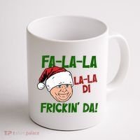 Fa La La La La Di Frickin Da Funny Christmas Coffee Mug thumb 1