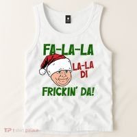 Fa La La La La Di Frickin Da Funny Christmas Tank Top thumb 2