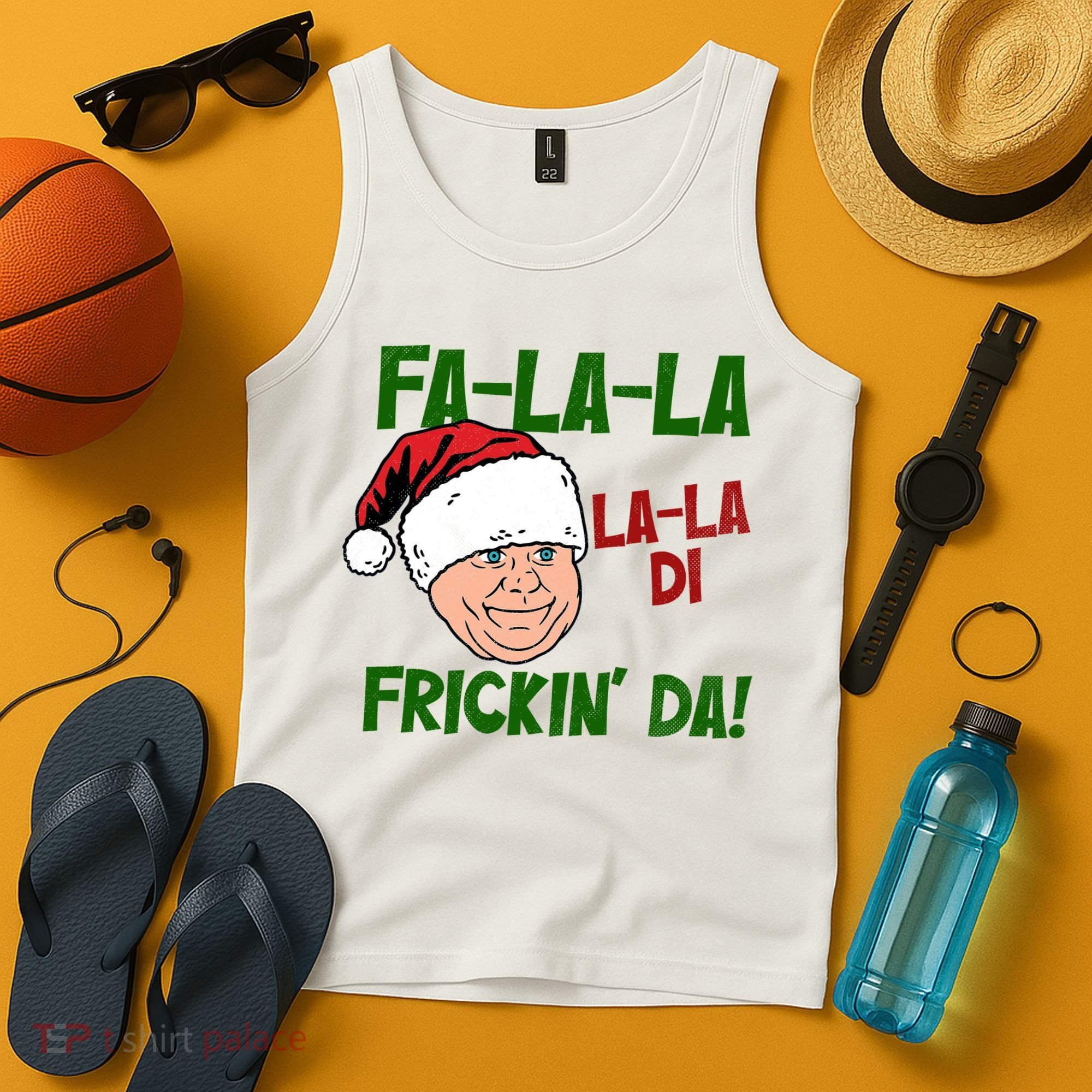Fa La La La La Di Frickin Da Funny Christmas Tank Top