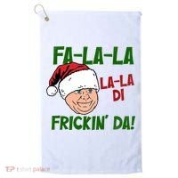 Fa La La La La Di Frickin Da Funny Christmas Golf Towel thumb 0