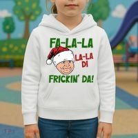 Fa La La La La Di Frickin Da Funny Christmas Kids Hoodie thumb 3