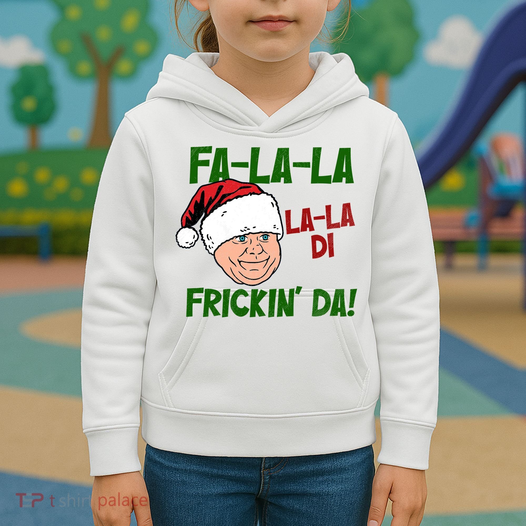 Fa La La La La Di Frickin Da Funny Christmas Kids Hoodie