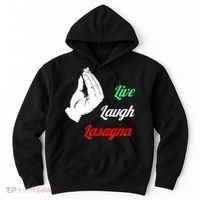 Funny Live Laugh Lasagna Tshirt Funny Lasagna Lovers Hoodie thumb 0