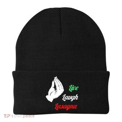 Funny Live Laugh Lasagna Tshirt Funny Lasagna Lovers Beanie