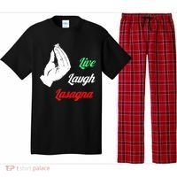Funny Live Laugh Lasagna Tshirt Funny Lasagna Lovers Pajama Set thumb 0