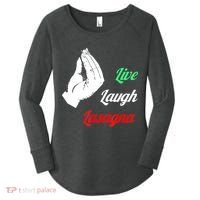 Funny Live Laugh Lasagna Tshirt Funny Lasagna Lovers Women's Perfect Tri Tunic Long Sleeve Shirt thumb 0