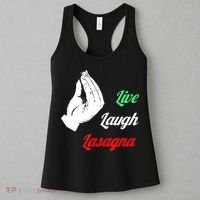 Funny Live Laugh Lasagna Tshirt Funny Lasagna Lovers Women's Tank Top thumb 3