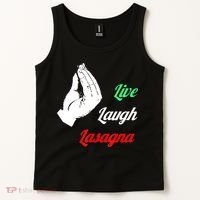 Funny Live Laugh Lasagna Tshirt Funny Lasagna Lovers Tank Top thumb 2