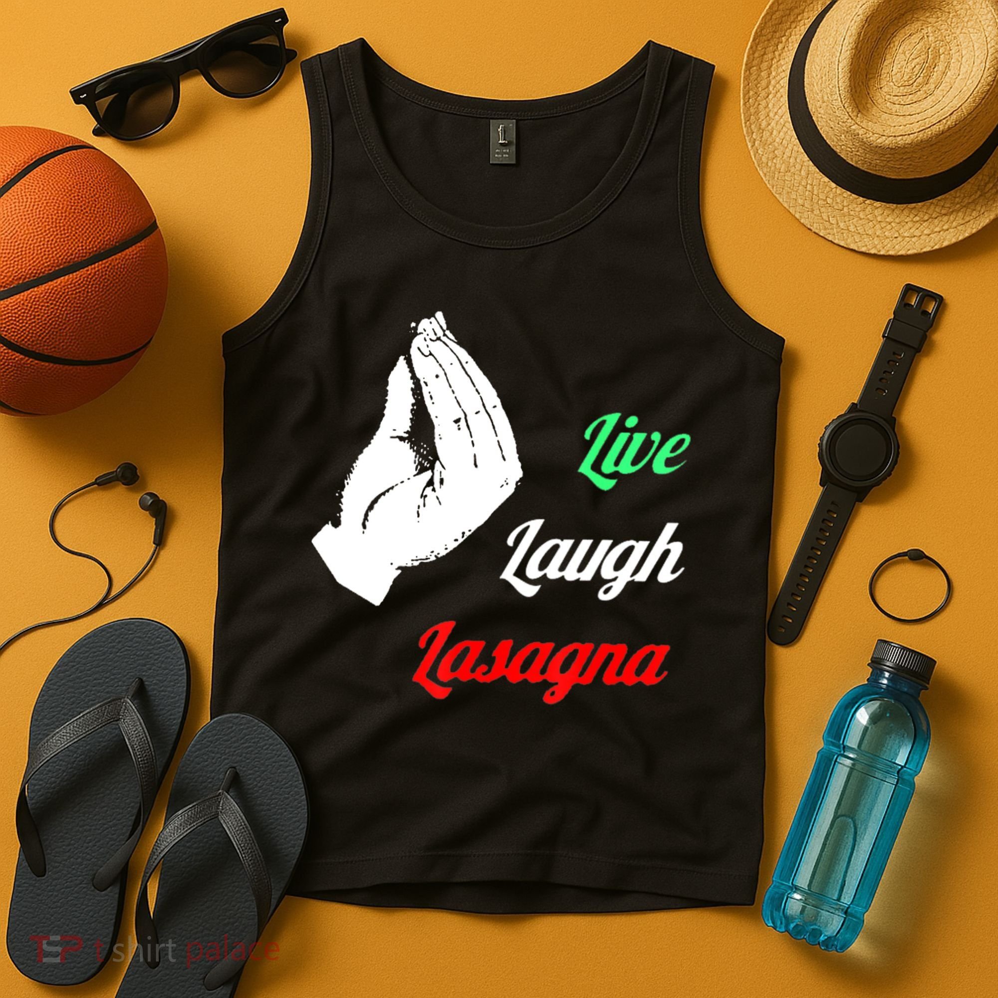 Funny Live Laugh Lasagna Tshirt Funny Lasagna Lovers Tank Top
