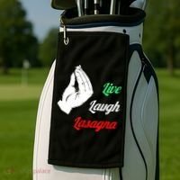 Funny Live Laugh Lasagna Tshirt Funny Lasagna Lovers Golf Towel thumb 2
