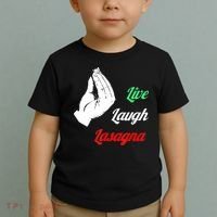 Funny Live Laugh Lasagna Tshirt Funny Lasagna Lovers Toddler T-Shirt thumb 2