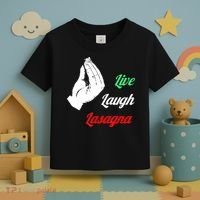 Funny Live Laugh Lasagna Tshirt Funny Lasagna Lovers Toddler T-Shirt thumb 3
