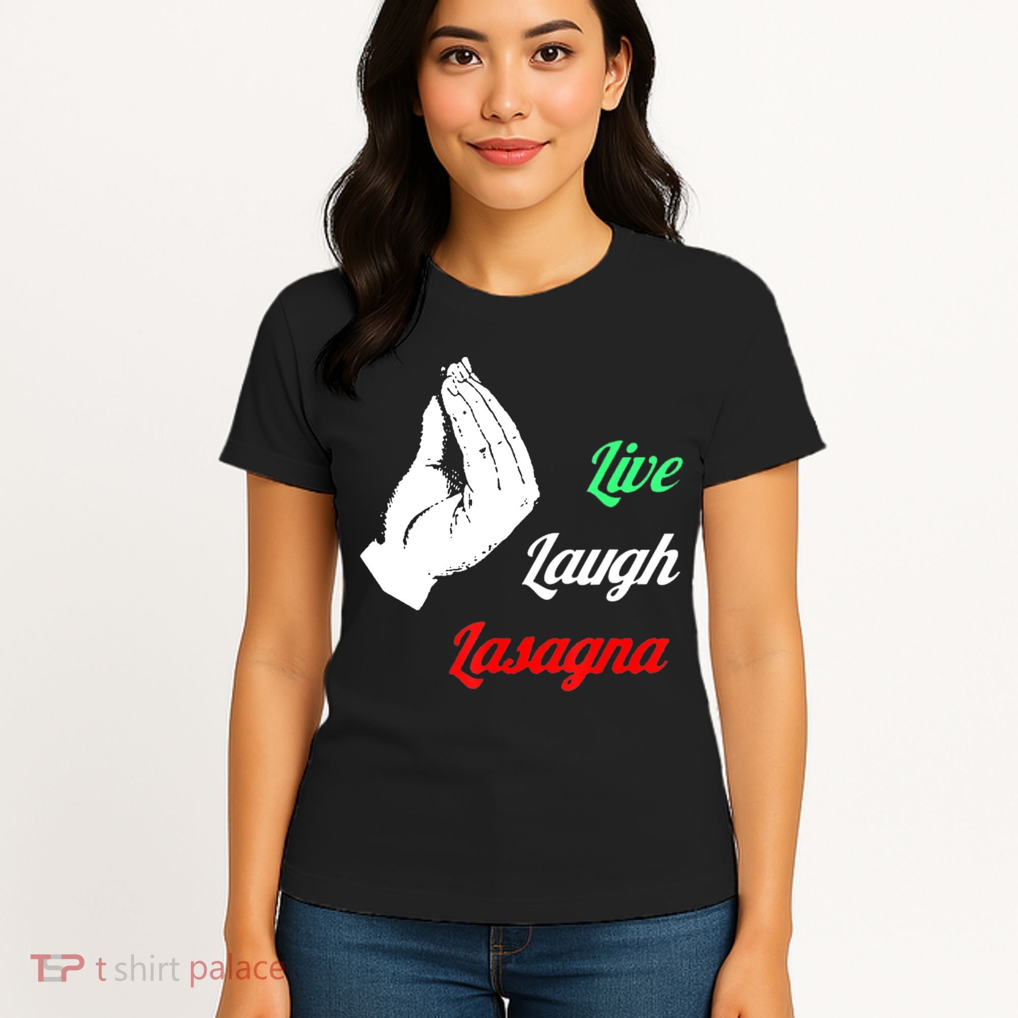 Funny Live Laugh Lasagna Tshirt Funny Lasagna Lovers Women's T-Shirt