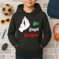 Funny Live Laugh Lasagna Tshirt Funny Lasagna Lovers Kids Hoodie thumb 2