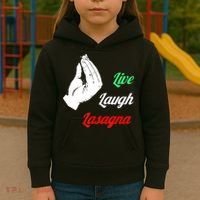 Funny Live Laugh Lasagna Tshirt Funny Lasagna Lovers Kids Hoodie thumb 3