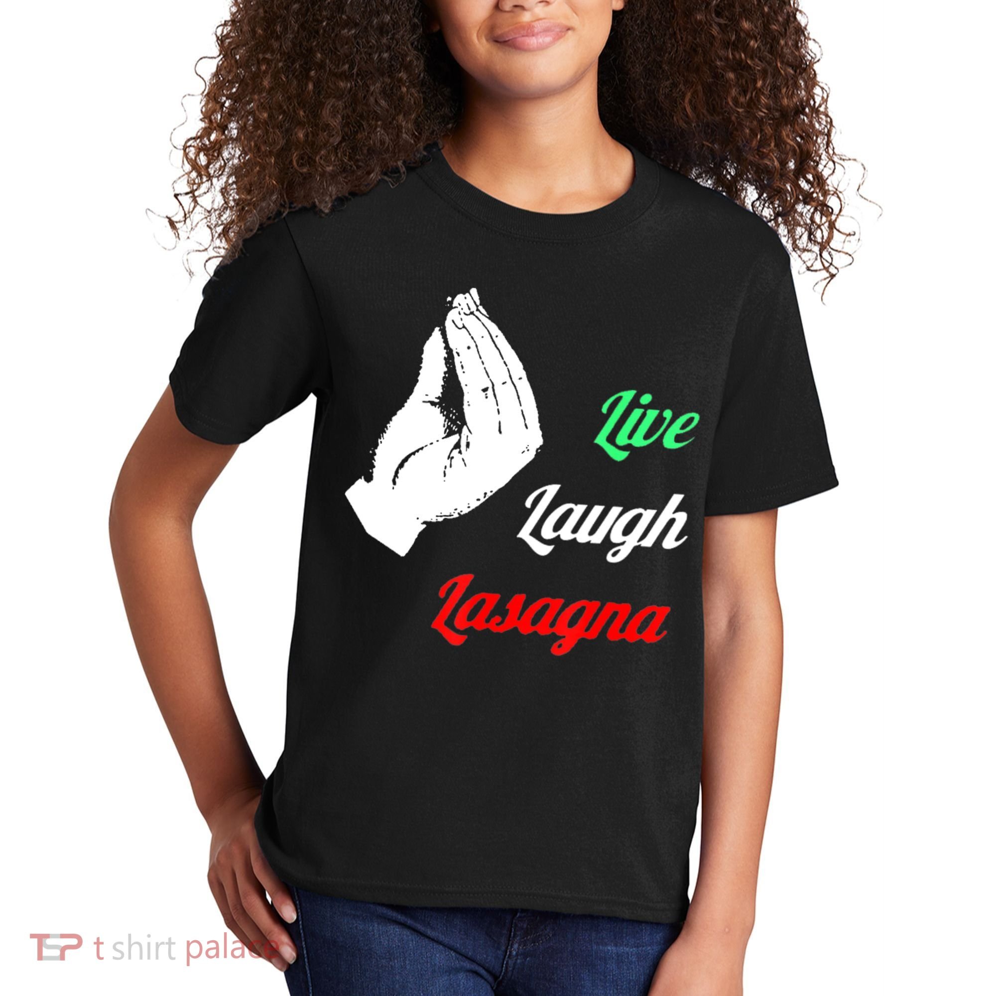 Funny Live Laugh Lasagna Tshirt Funny Lasagna Lovers Kids T-Shirt