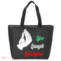 Funny Live Laugh Lasagna Tshirt Funny Lasagna Lovers Tote Bag thumb 0