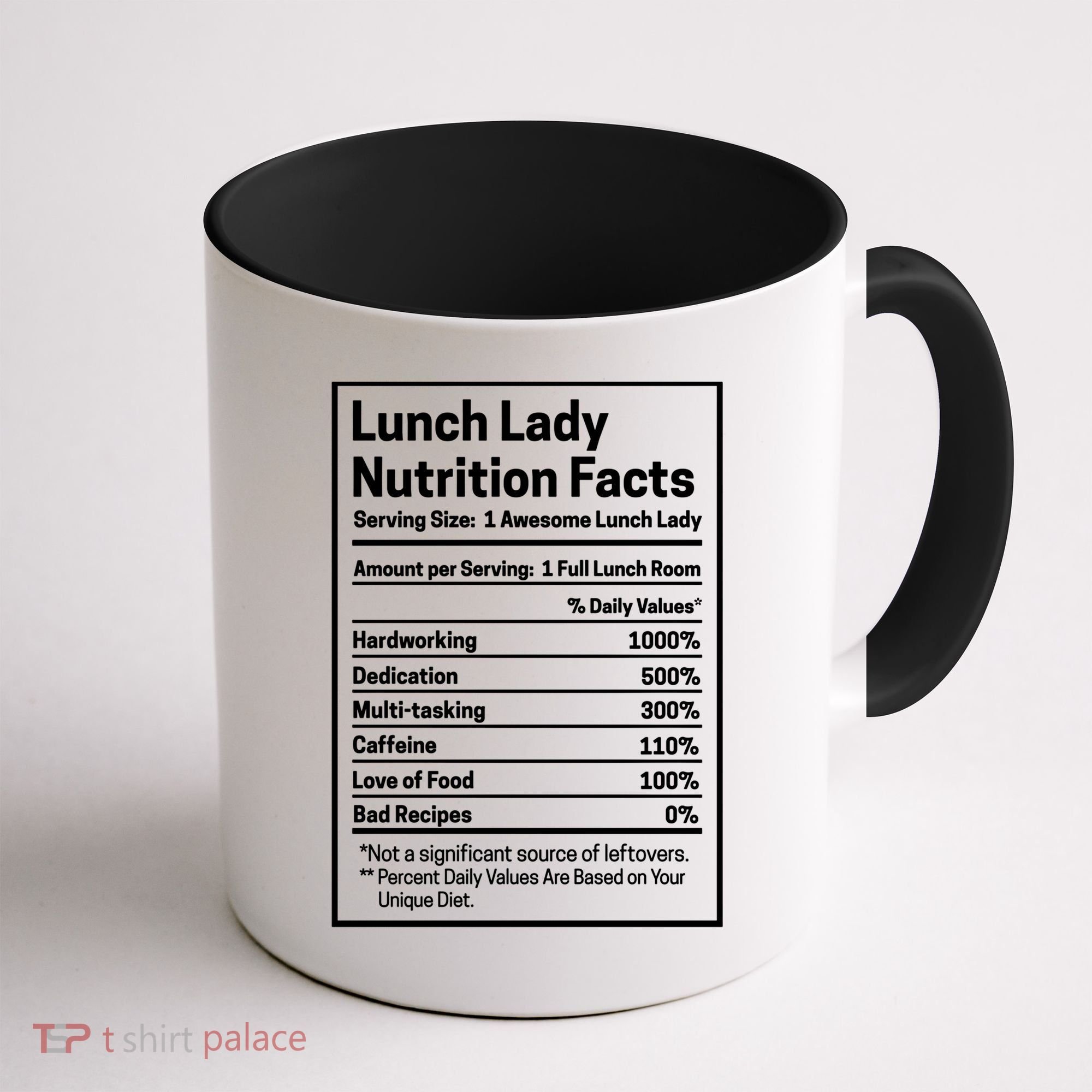 Funny Lunch Lady Nutrition Facts School Cafeteria Cooks Cool Gift Coffee Mug