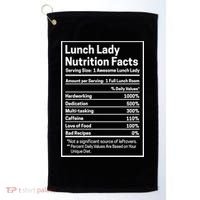 Funny Lunch Lady Nutrition Facts School Cafeteria Cooks Cool Gift Golf Towel thumb 0