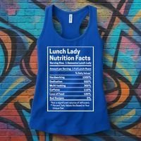 Funny Lunch Lady Nutrition Facts School Cafeteria Cooks Cool Gift Women's Tank Top thumb 3