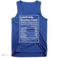 Funny Lunch Lady Nutrition Facts School Cafeteria Cooks Cool Gift Tank Top thumb 0