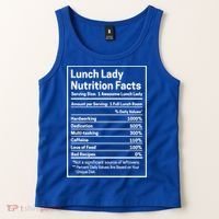 Funny Lunch Lady Nutrition Facts School Cafeteria Cooks Cool Gift Tank Top thumb 2