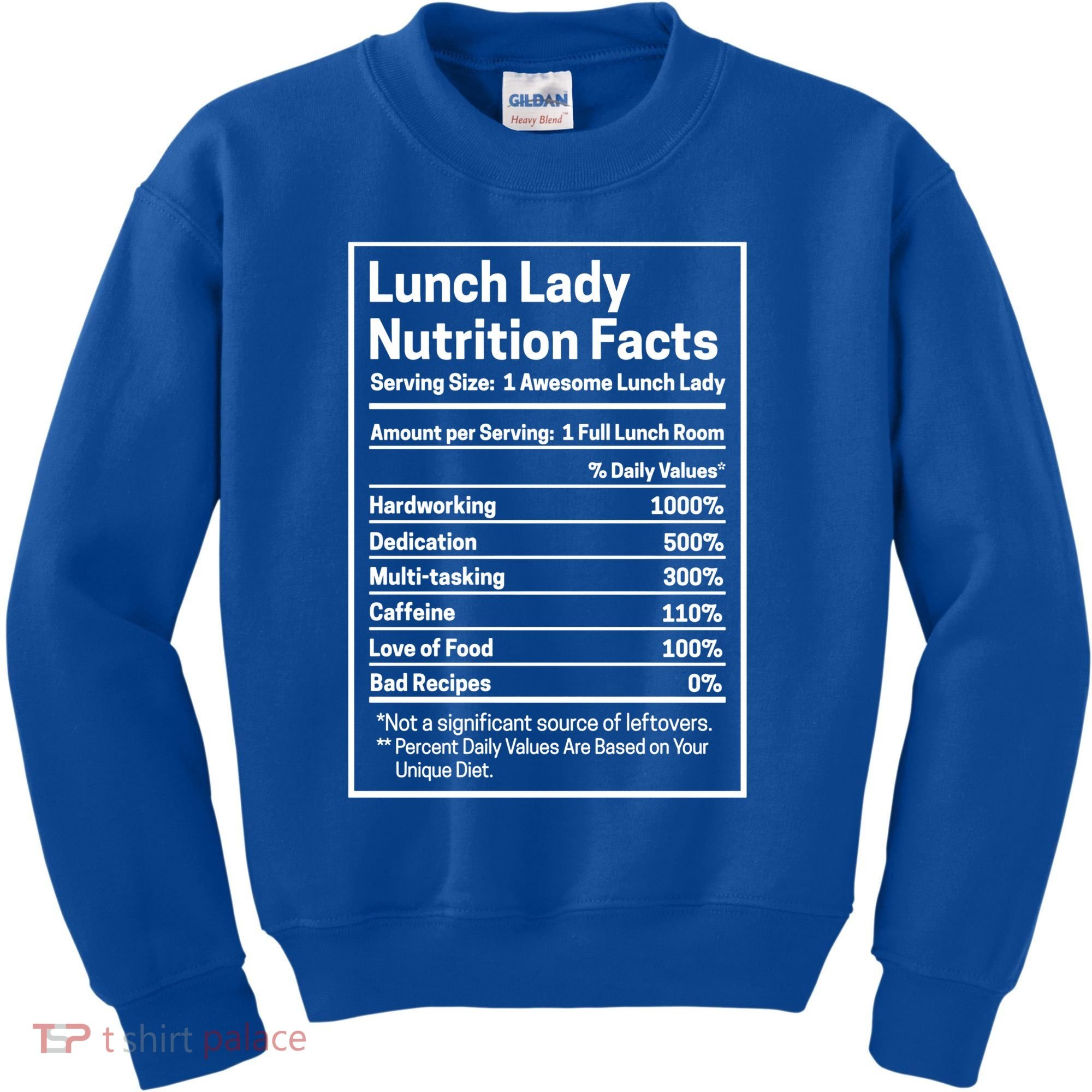 Funny Lunch Lady Nutrition Facts School Cafeteria Cooks Cool Gift Kids Sweatshirt
