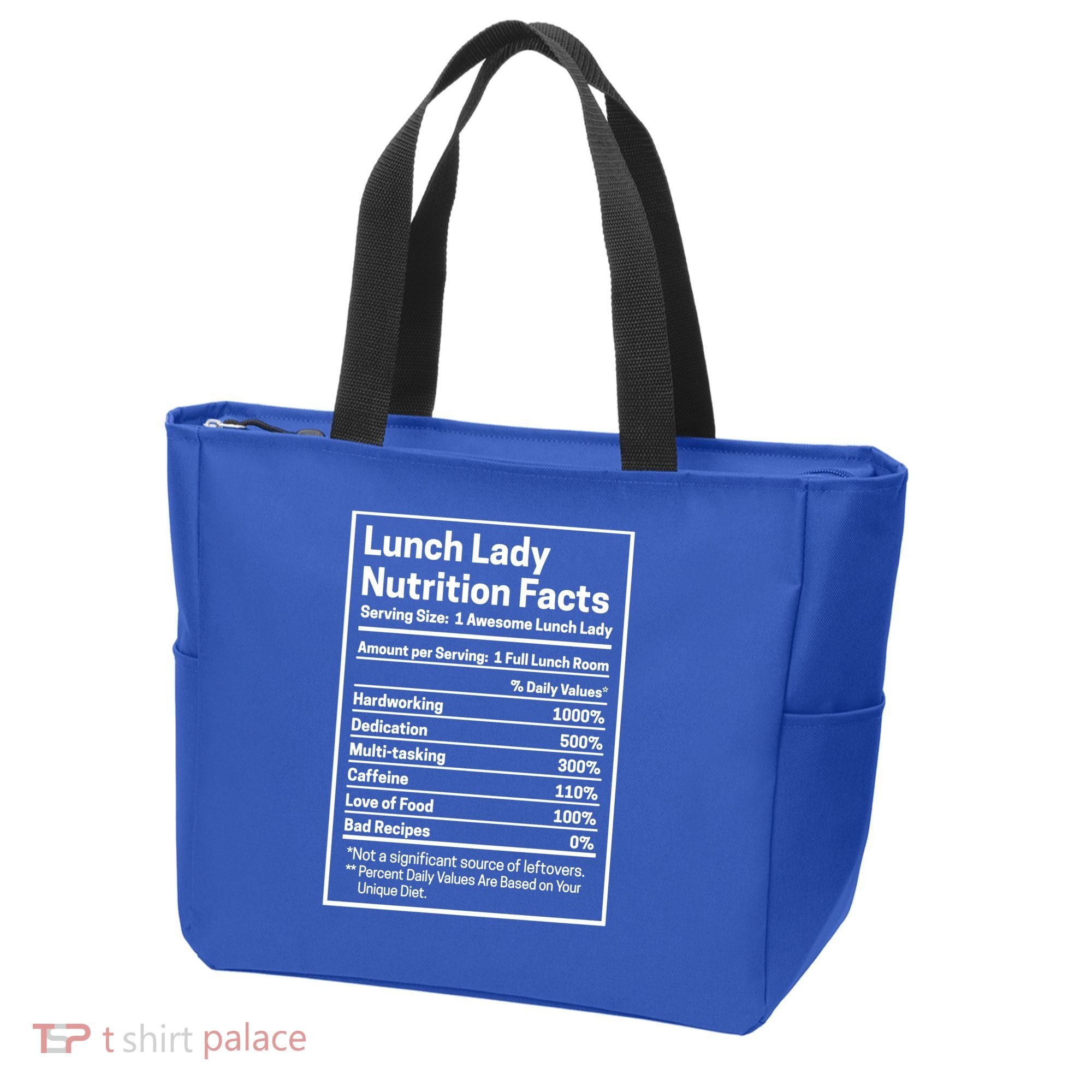 Funny Lunch Lady Nutrition Facts School Cafeteria Cooks Cool Gift Tote Bag