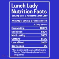Funny Lunch Lady Nutrition Facts School Cafeteria Cooks Cool Gift Tote Bag thumb 4
