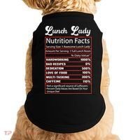 Funny Lunch Lady Nutrition Facts School Cafeteria Cooks Gift Doggie Tank thumb 0