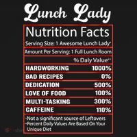 Funny Lunch Lady Nutrition Facts School Cafeteria Cooks Gift Bucket Hat thumb 4