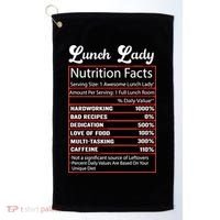 Funny Lunch Lady Nutrition Facts School Cafeteria Cooks Gift Golf Towel thumb 0