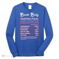 Funny Lunch Lady Nutrition Facts School Cafeteria Cooks Gift Long Sleeve Shirt thumb 0