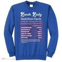 Funny Lunch Lady Nutrition Facts School Cafeteria Cooks Gift Sweatshirt thumb 0