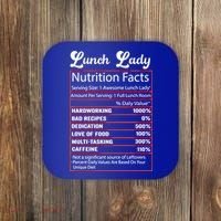 Funny Lunch Lady Nutrition Facts School Cafeteria Cooks Gift Coaster thumb 0